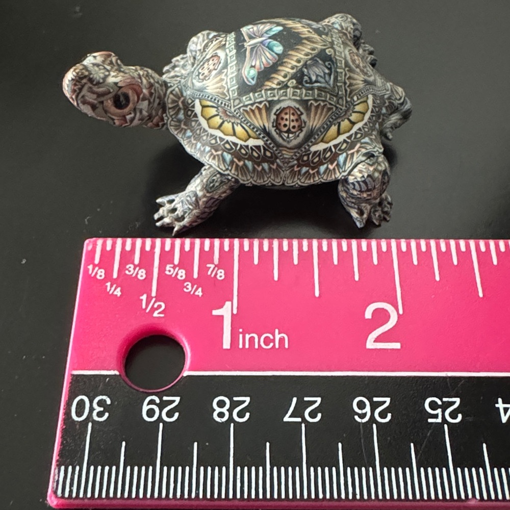 Mini Clay Turtle Sculpture by Artist Jon Stuart Anderson FIMO